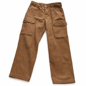 Duluth Trading Men's Brown Duck Cotton Cargo Work Pants (measuring 35 x 29 1/2)
